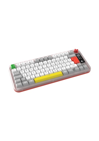 Reflect 75 Sessiz Ekranlı Şarjlı Kablosuz Bluetooth+2.4ghz Rgb Oyuncu Klavyesi Q Membrane Klavye