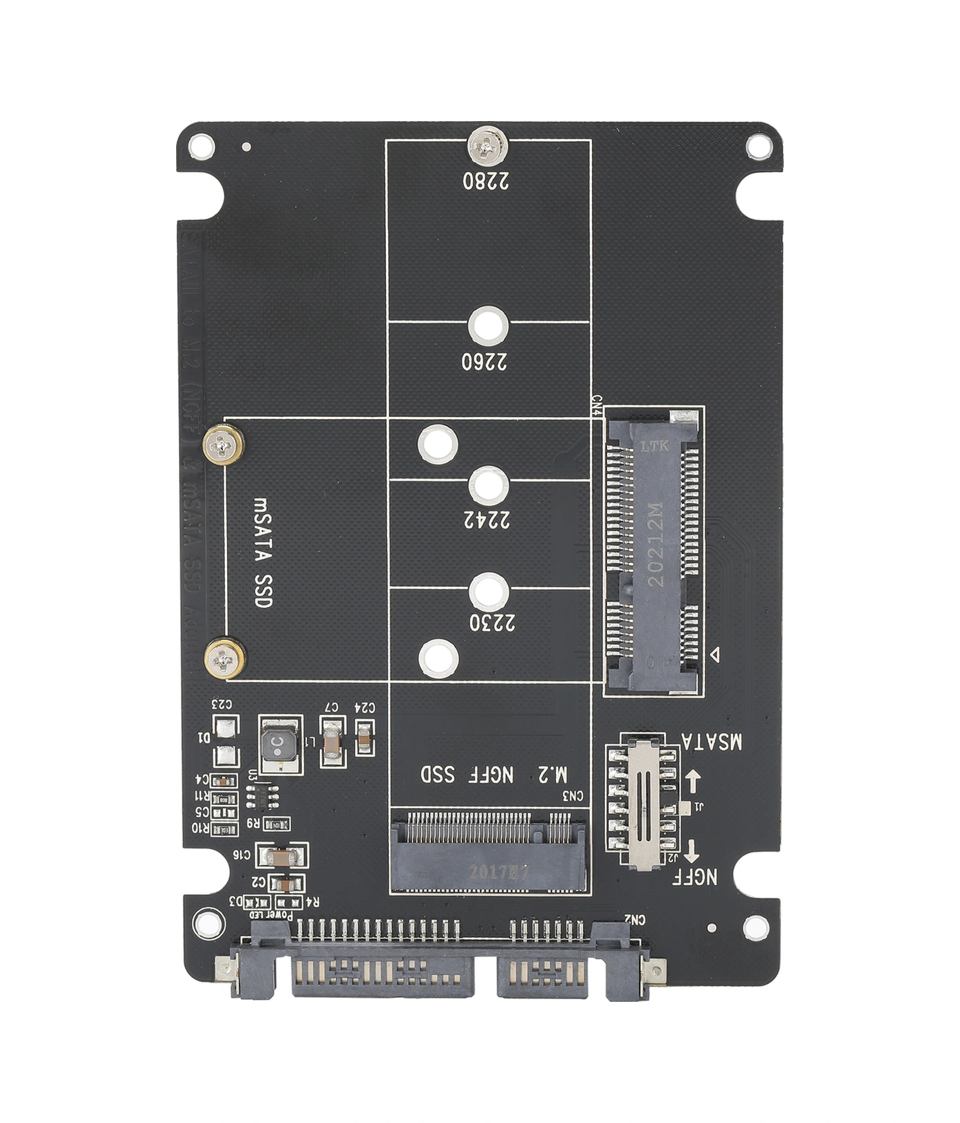 Xiyyadms M.2/msata Ssd'den Sata'ya Dönüştürücü Kartı - 6gbps Hız, Sabit Bağlantı, Çeşitli Disk Ve Sisteme Desteği