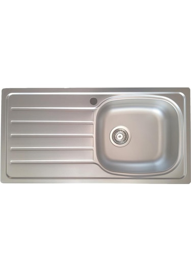 Artenova Tezgaha Sıfır Keten Dokulu K-t 86x43.5 Sol Evye Krom