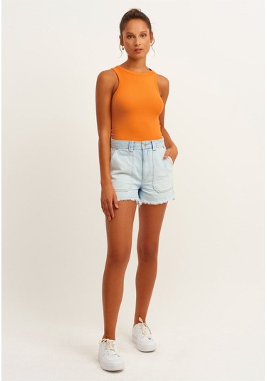 3'lü Paket Fitilli Halter Yaka Örme Atlet MÜRDÜM