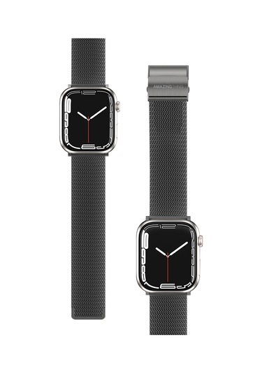 Watch 10 42mm Amazingthing Titan Metal Hasır Kordon Siyah