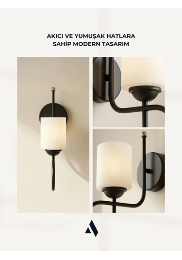 Flow Duvar Apliği Modern Klasik Tarzda Opal Ve Bal Camlı Işıltı Beyaz