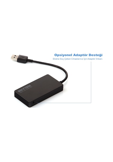 Alfais 5265 4 Port USB 3.0 2.0 Hub Çoklayıcı Çoğaltıcı Switch