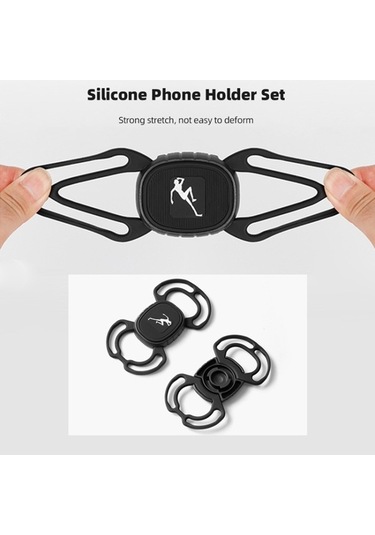 Ebitda Bisiklet Telefon Tutucu, Silikon Montaj Braketi, Cep Telefonu Montajı, Yüksek Kaliteli, Elastik, 360 Döndürülebilir, Altın