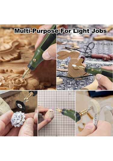 Suofeng 5 Hız Ayarlı Mini Döner Alet Seti - 34 Aksesuarlı Çok Amaçlı El Aleti, Gravür, Zımpara, Parlatma, Oyma İçin