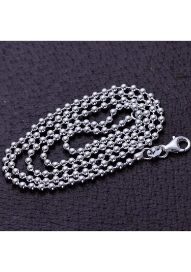 Pigado 316l Paslanmaz Çelik 2 Mm Yuvarlak Top Model Unisex Kolye 001