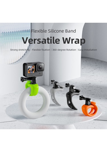 Yunboo Gopro Ve Aksiyon Kameraları İçin 360 Dönebilir Esnek Bileklik Montajı