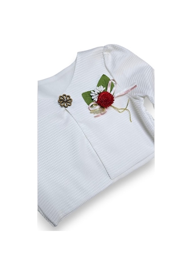 Bolero Hırkalı Kız Çocuk Elbise Sarı