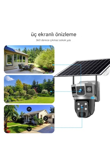 4g Sim Kart 12mp Wıfı Güneş Enerjili Kamera Açık Kablosuz 8k