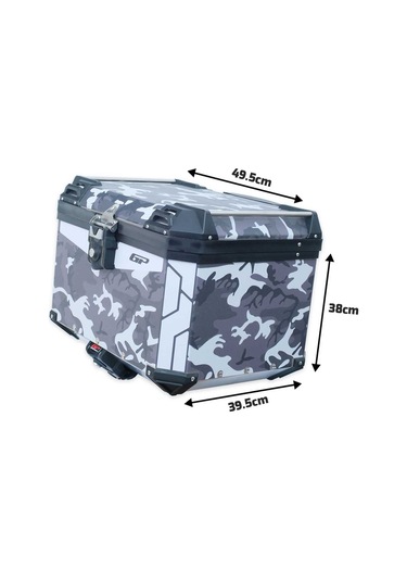 GP Kompozit DSN01 Universal 57 lt Desenli Alüminyum Motosiklet Çantası