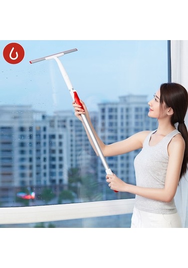 "pratik 300mm Geniş Pencereler Ve Aynalar İçin Kaymaz Tutamaklı Uzatmalı Cam Silme Kazıyıcı" Beyaz Beyaz