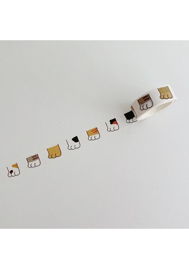 5m Washi Bant Ins Sevimli Kore Çizgi Film Kedi Pençe Ayı Maskeleme Bandı Coloful Dialog