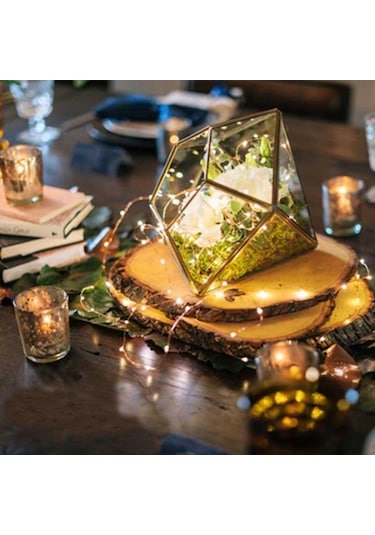 Mavi Parti Pil Aydınlatma Düğün Lambası Dıy Led Güneş Işıkları Yanıp Sönen Dize Işık Romantik 5m 50led Mavi