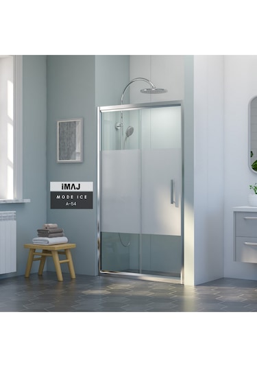 İmaj Banyo Mode İce A-54 İki Duvar Arası 1 Sabit 1 Sürgü Duşakabin Krom