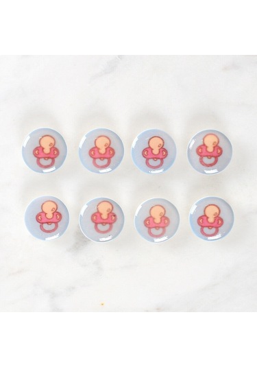 Loren Crafts 8'li Emzik Düğme - 1010