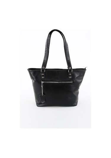 Derinss Leather DERİNSS DKB579 Hakiki Deri Siyah Kadın El ve Omuz Çantası