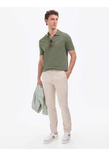 Pierre Cardin Erkek Haki Tişört Basic 50325312-vr027