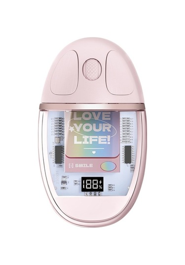 Flybuy Benwıs Ot-cms-wh Kristal 2.4 Ghz Kablosuz Farklı Bluetooth Mouse OT-CMS-WH