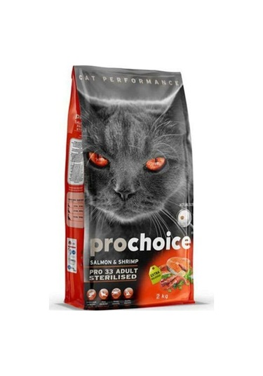 Prochoice Pro 33 Somonlu ve Karidesli Kısırlaştırılmış Yetişkin Kedi Maması 2 KG