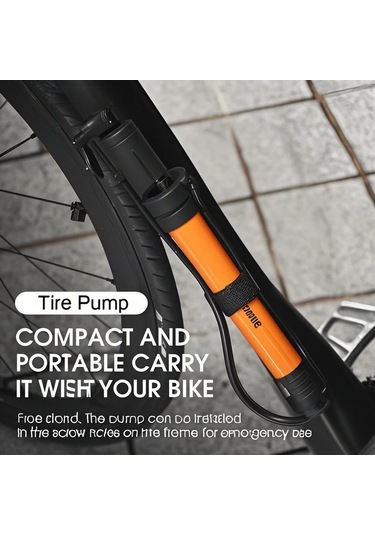 Ranyeek West Bıkıng Taşınabilir Bisiklet Pompası, 90psı Yüksek Basınç, Alüminyum Gövde, Bisiklet Ve Toplar İçin Siyah