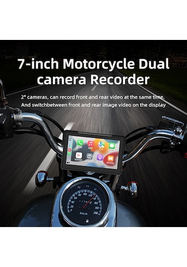 7'' Carplay Motosiklet Gidon İçin Su Geçirmez Navigasyon Akıllı Ekran İos Ve Android Uyumlu