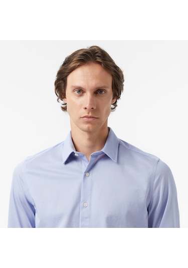 Nautica Erkek Mavi Slim Fit Gömlek Düz W57430t Mavi