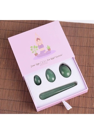 4 Adet Yeşim Yoni Yumurta Masaj Değnek Hediye Kutuları Set Doğal Kristal Matkap Aventurin Topu Kegel Egzersiz Aracı Pelvik Taban Kas Vajinal 5b7xlw Çok Renkli