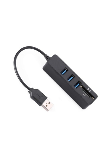 3 Port Usb 3.0 Çoklayıcı 2 İn 1 Hub Sd Tf Kart Okuyuculu 480 Mbps