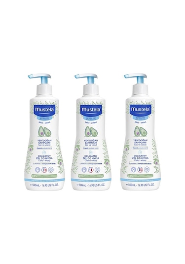 Mustela Dermo Cleansing Yenidoğan Bebek Şampuanı 3 x 500 ML