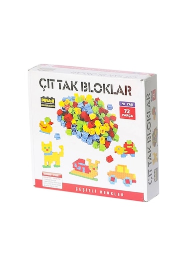 Çt-72 Çıt Tak Bloklar 72 Parça -Gepettoys