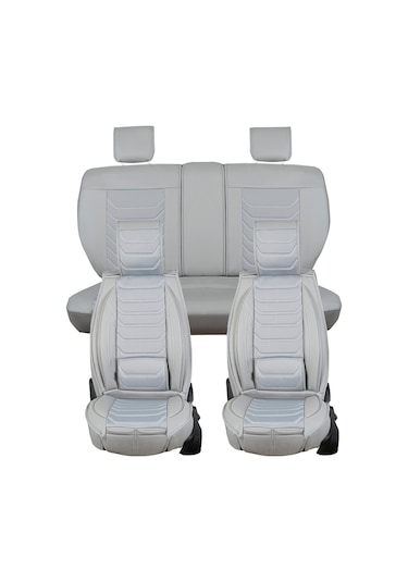 Alfa Romeo Spider Uyumlu Lüx Deri Oto Koltuk Kılıfı Ön/arka Set Gri Fresh