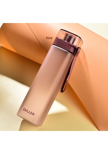 Mufunye Sağlıklı Yaşam İçin Taşınabilir Spor Su Bardağı, 400ml Pembe, Dayanıklı Pc Malzeme, Kolay Taşıma, Özel Logo İmzası Pembe