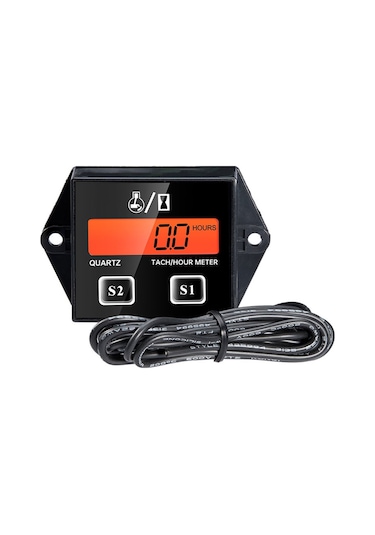 Junzhuodianpu Dijital Motor Devir Saati Ölçer Takometre Göstergesi Motor Rpm Lcd Ekran Araba Motosiklet Strok Motor Tekne Atv Moto