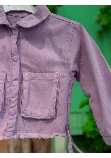 Kız Bebek Pamuklu İnce Dokulu Ceket-15123 Lila