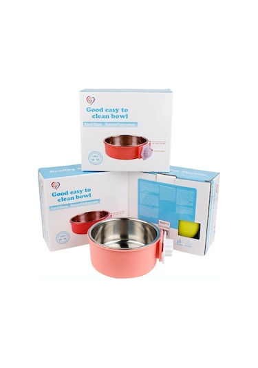 Cbtx Evcil Hayvan Besleyici Paslanmaz Çelik Köpek Kedi Kase Asılı Sabit