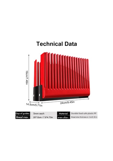 Dikdörtgen Ekmek Dilimleyici Kesici Kalıp Tost Loaf Kesme Pro Diğer