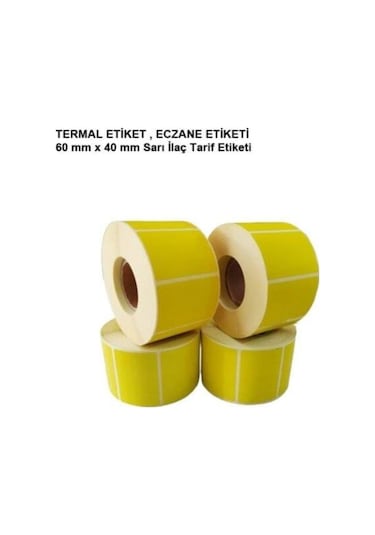 Eczane Etiketi 40MM × 60MM 10 Adet Sarı 1000'Li Sarım