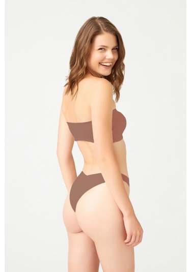 Lazer Kesim Kadın Brezilya Külot 3'lü Paket-3 Çok Renkli 4 Çok Renkli