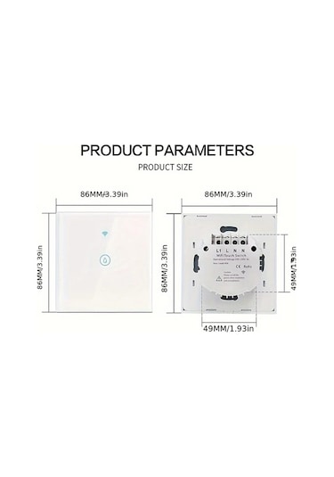 Xuweiwei Tuya Akıllı 40a Wifi Dokunmatik Anahtar Beyaz Su Isıtıcı Klima Ses Kontrolü Alexa Google Home 110 220v
