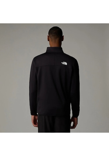 Siyah The North Face Erkek Fermuarlı Polarlı Outdoor Sweatshirt Crest Fz Nf0a897cjk31 Siyah