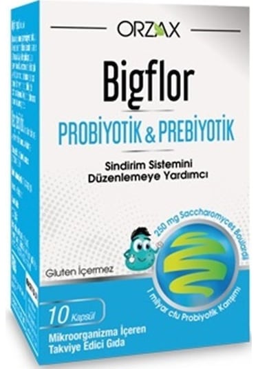Orzax Bigflor Probiotik & Prebiyotik 10 Kapsül