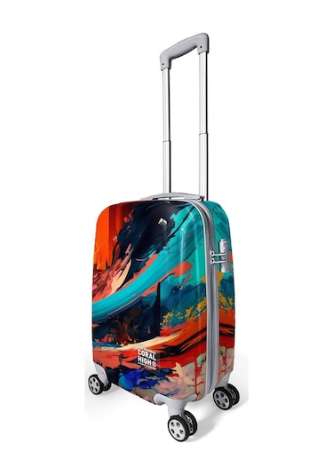 Coral High Renkli Desenli Pc Kabin Boy Valiz 50cm 16816 Çok Renkli