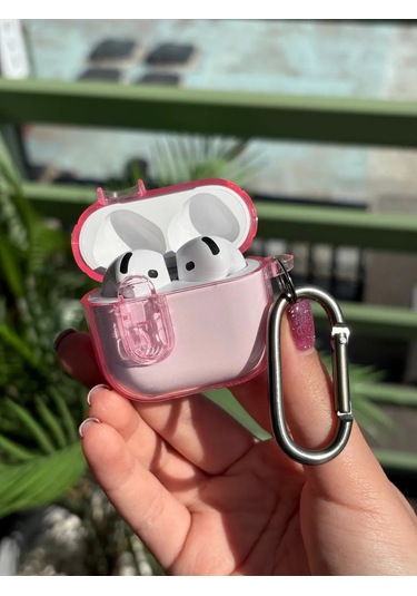 Yummy Case Airpods Uyumlu 4 Kablosuz Kulaklık Kılıfı Şeffaf 463057667 Pembe