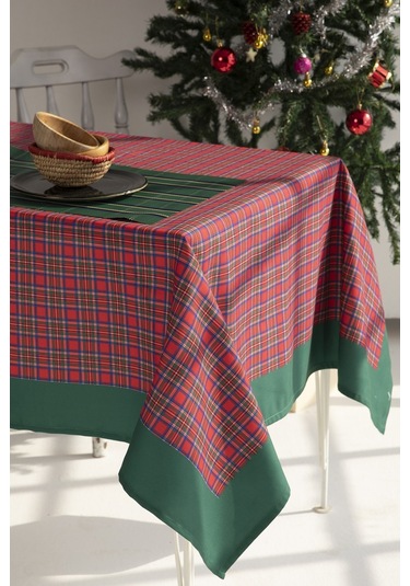 Ay Home Kırmızı Pötikareli Masa Örtüsü