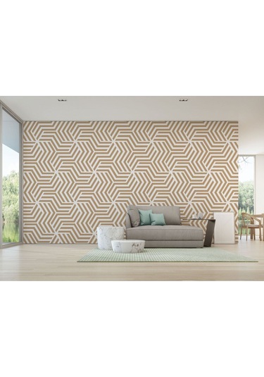 Pastel Renkli Geometrik Desenli Duvar Kağıdı-5783 Çok Renkli