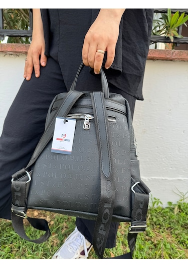 Just Polo Kadın Siyah Büyük Boy Sırt Çantası
