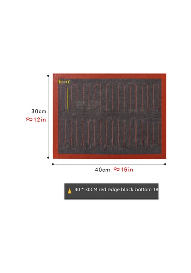 Moveevo Güçlü Fiberglas Tabanlı Silikon Fırın Matı - 16 Yuvarlak Puf/ Kurabiye Kalıbı, Anti Yapışkan, 60x40 Cm Beyaz Dik Köşeli, Profesyonel Pastacılık İçin Diğer