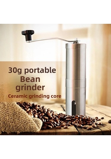 Trendooze Geçitli Paslanmaz Çelik Manuel Kahve Öğütücü El Kranklı Bordo Taşınabilir Bordo