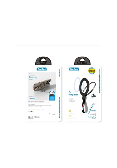 Go Des Gd-g062 2in1 Parmak Ring Stand Telefon Tutucu Siyah