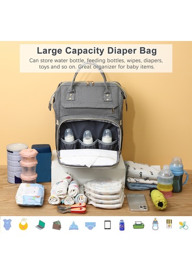 Jeehugo Anne-baba Çift Çantası, Isı Yalıtımlı Biberon Cepleri, Bebek Arabası Askısı, Usb Şarj Portu, Suya Dayanıklı Nilon, Pembe Pembe